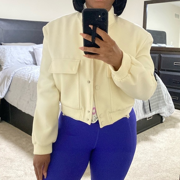 Zara Look for Less Crop Bomber (NOT ZARA) NWOT - Picture 1 of 6